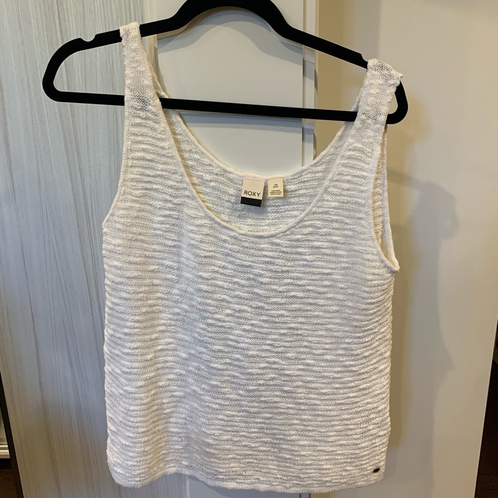 white roxy tank top